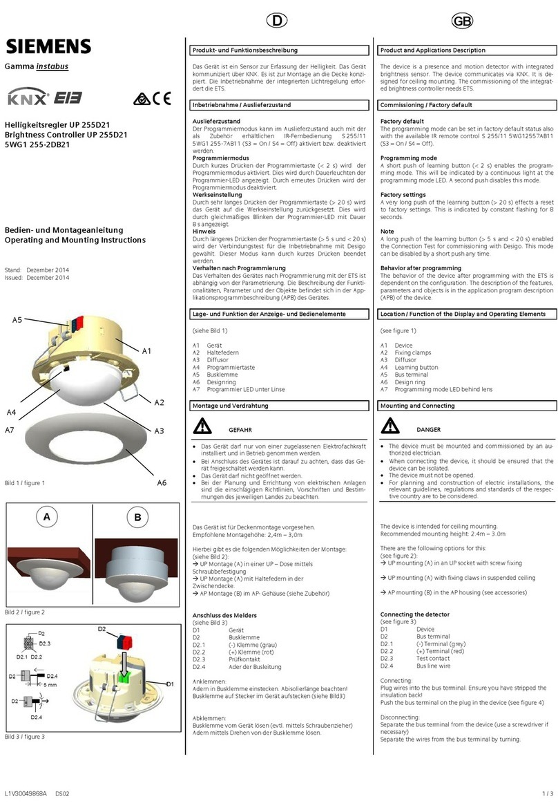 Siemens UP 255D21 5WG1 255-2DB21 Service manual