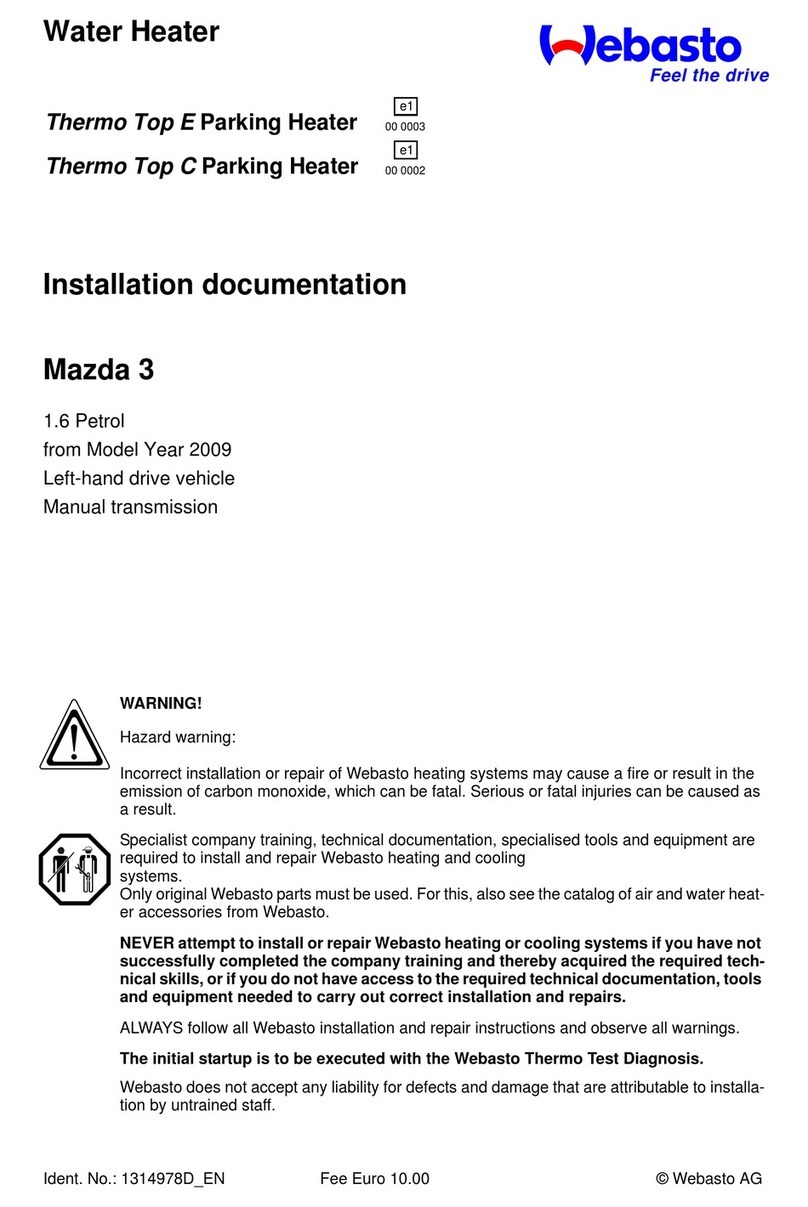 Webasto Thermo Top E Installation documentation