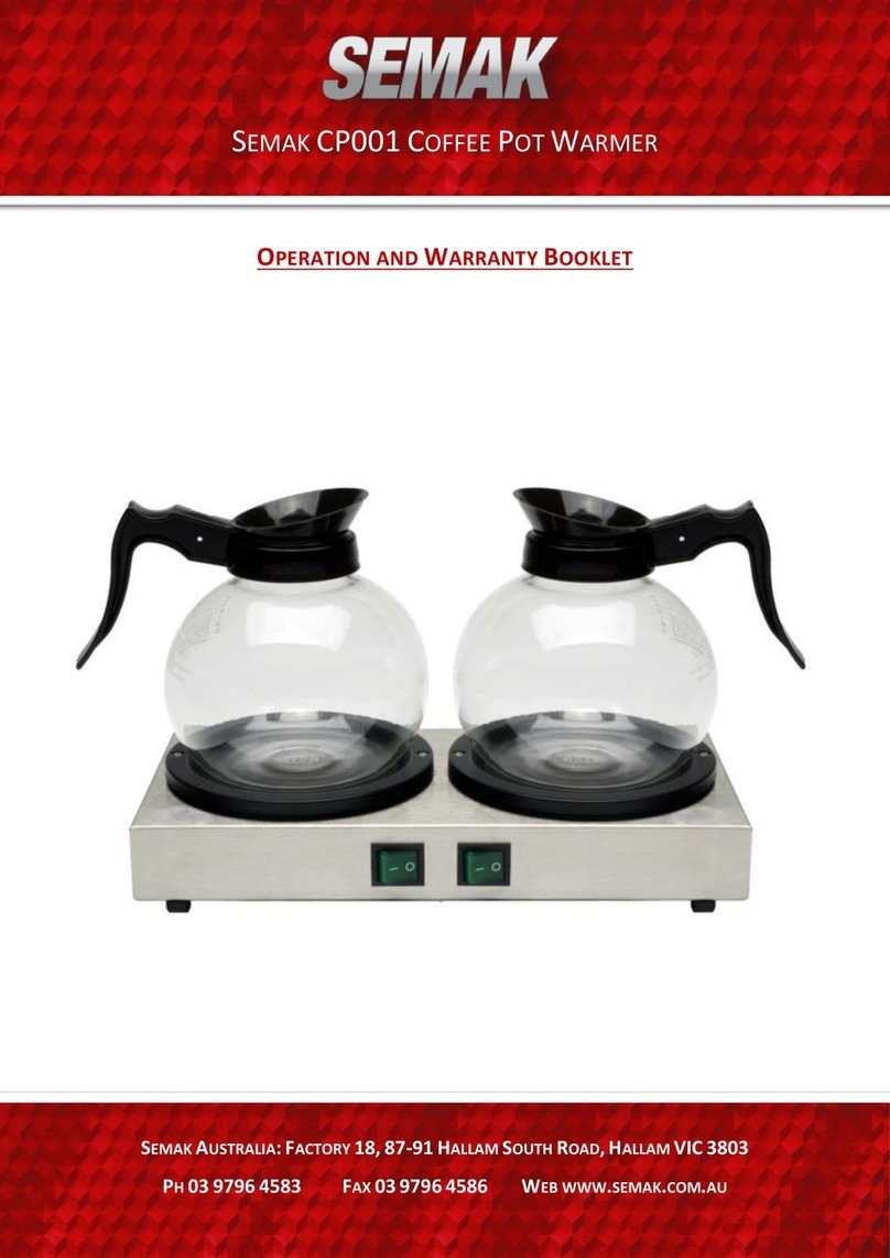 SEMAK CP001 Operation and warranty booklet