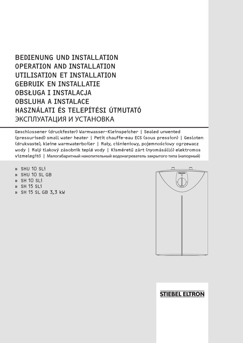 STIEBEL ELTRON SHU 10 SLi comfort Instruction Manual STIEBEL ELTRON SHU 10 SLi comfort Instruction Manual