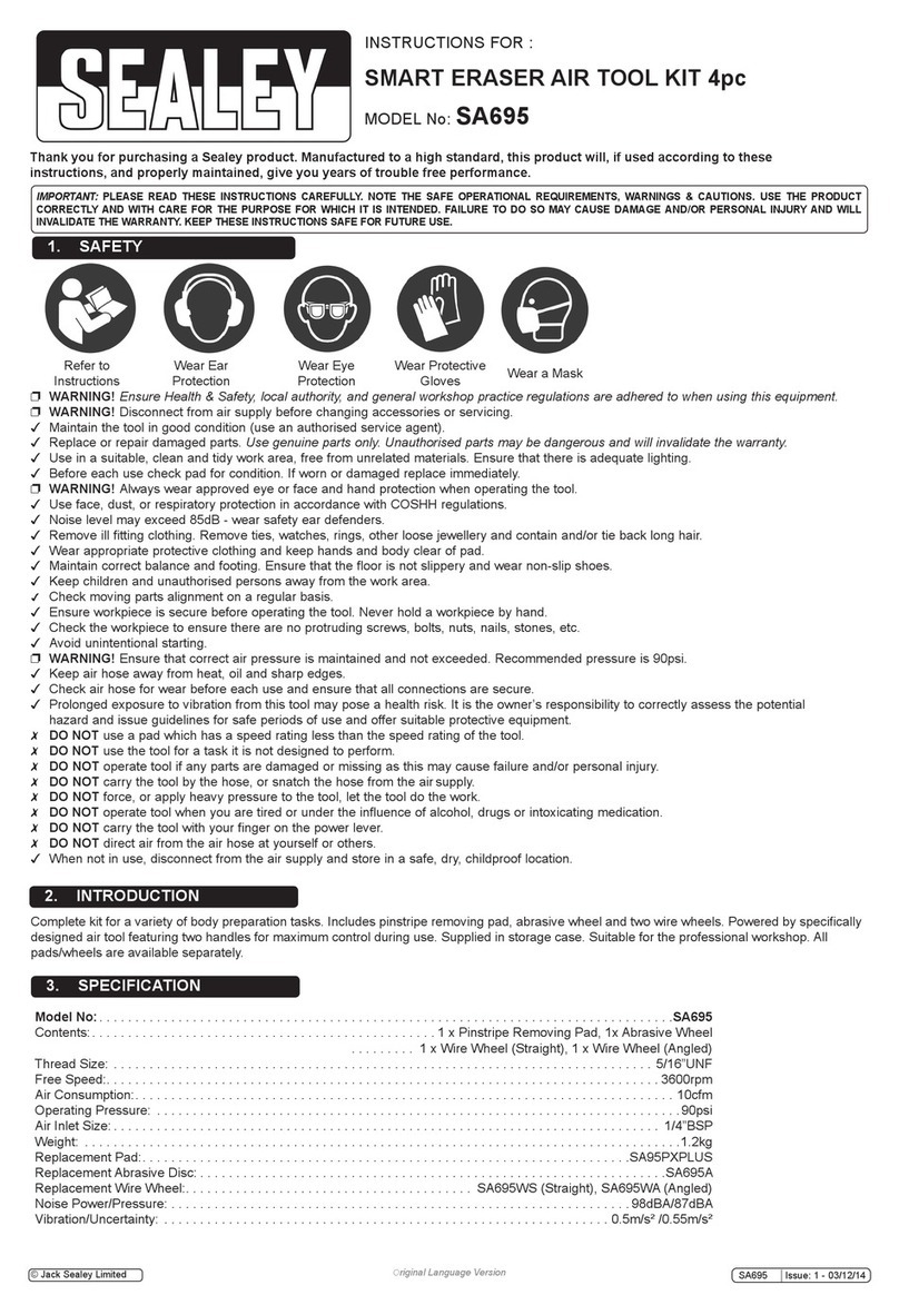 Sealey SMART ERASER SA695 User manual