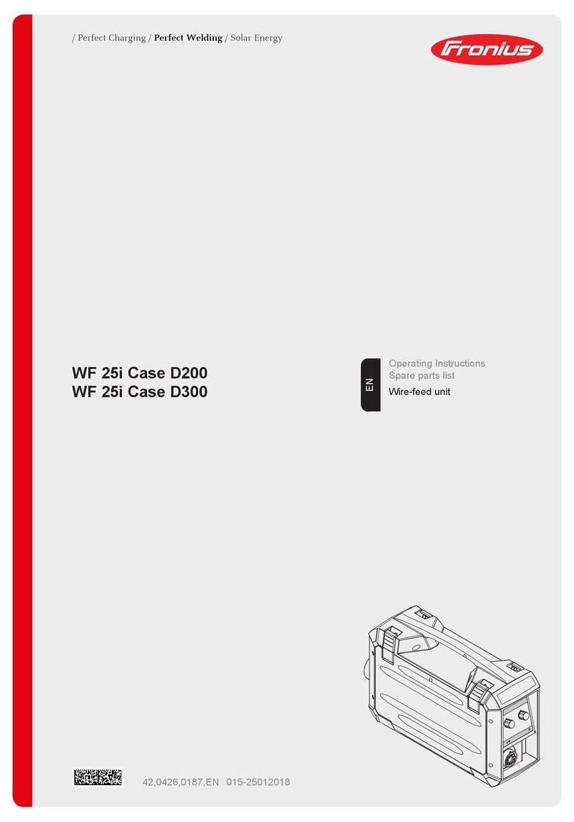 FRO­NIUS WF 25i Case D200 Operating instructions/spare parts list