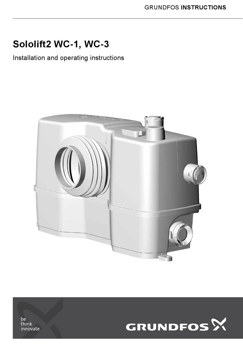 Grundfos Sololift2 WC-1 Installation and operating instructions