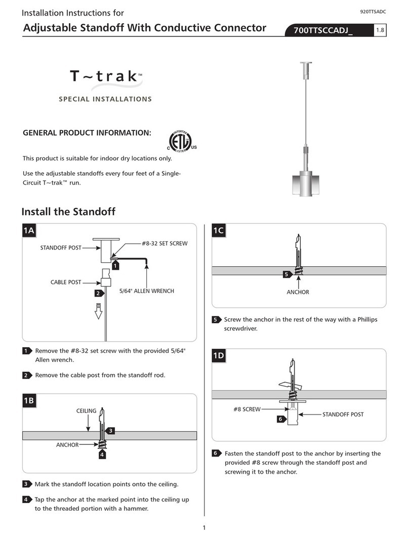 TECHLIGHTING T-trak 700TTSCCADJ Series User manual