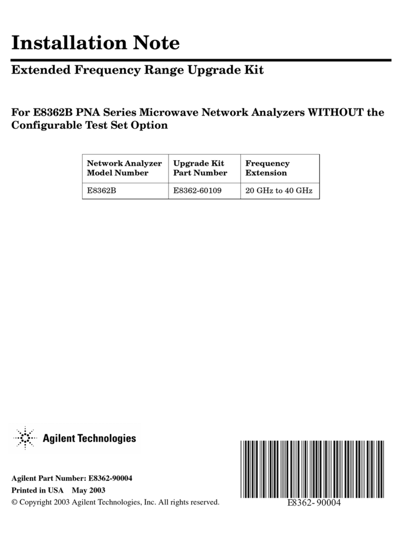 Keysight E8362-60109 Installation and operation manual