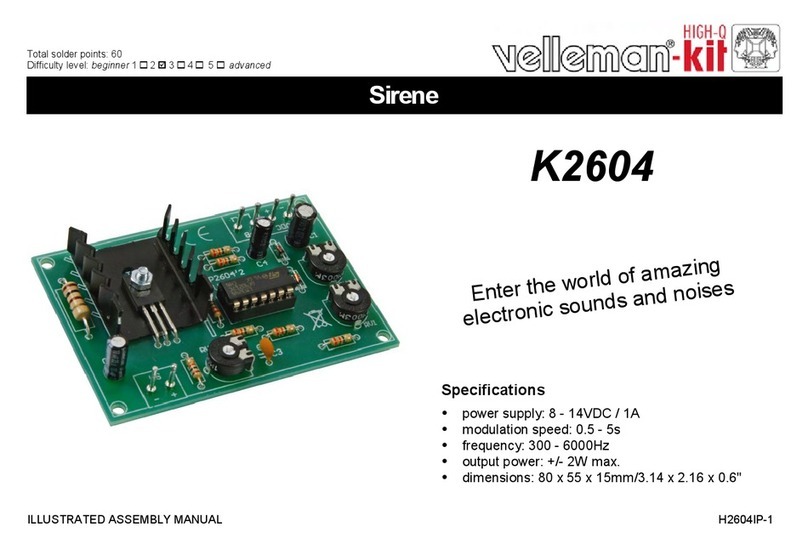 Velleman K2604 Illustrated assembly manual