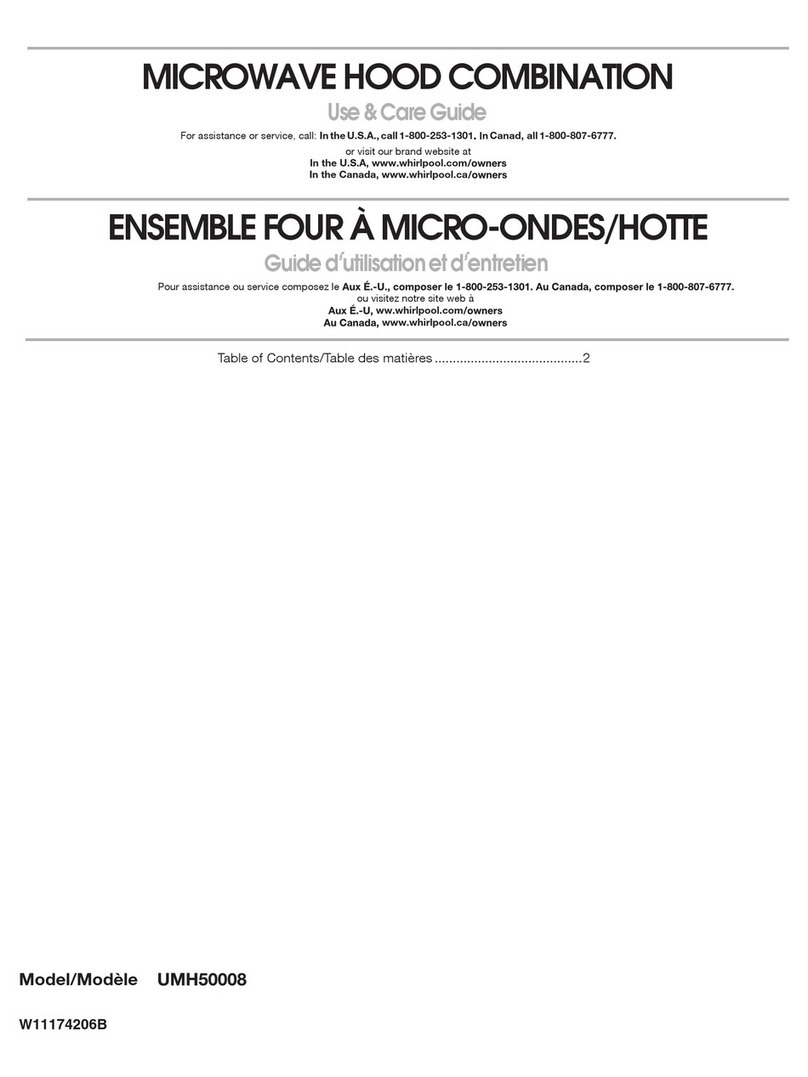 Whirlpool UMH50008 User manual