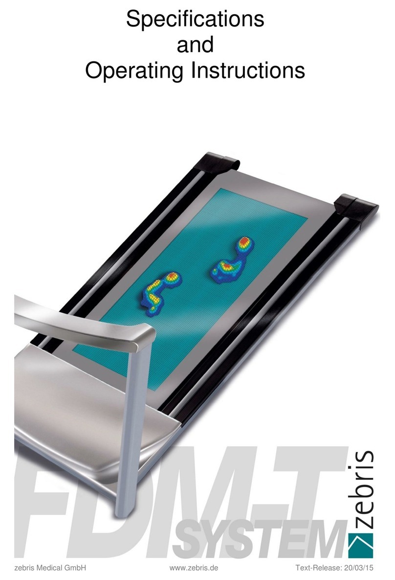 zebris FDM-T Specification and operating instructions