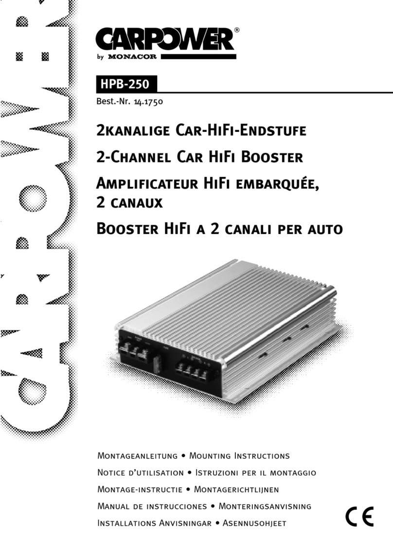 Monacor Carpower HPB-250 Mounting instructions