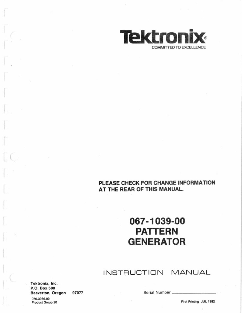 Tektronix 067-1039-00 instruction manual Tektronix 067-1039-00 instruction manual