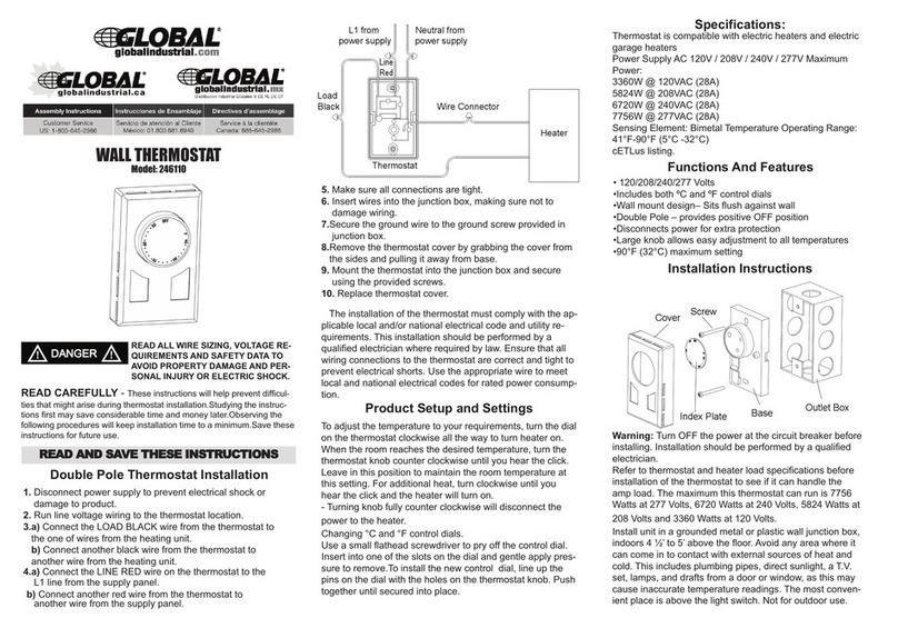 Global Industrial 246110 User manual