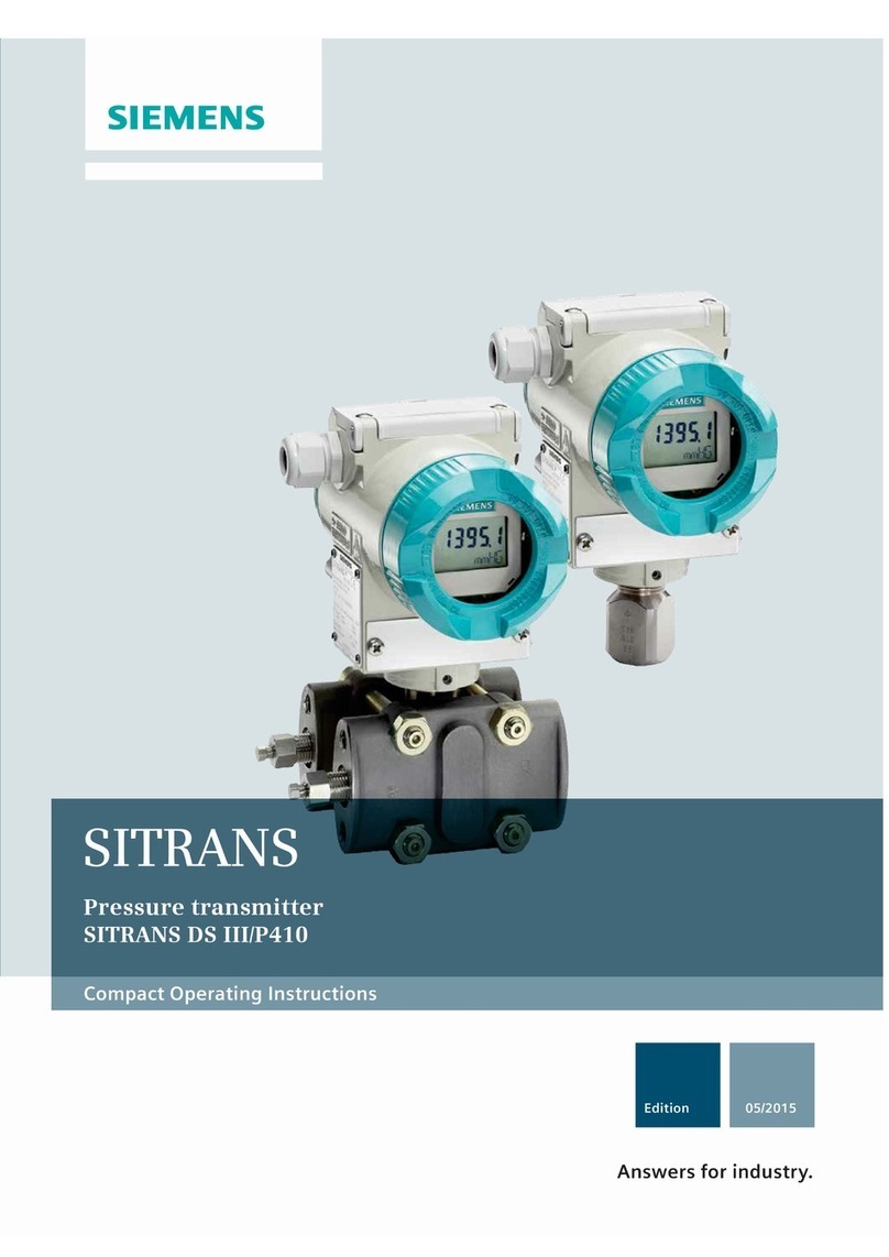 Siemens SITRANS P410 Compact operating instructions