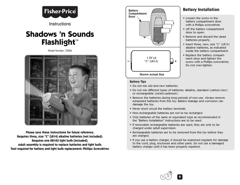 Fisher-Price Shadow 'n Sounds Flashlight 72656 instructions