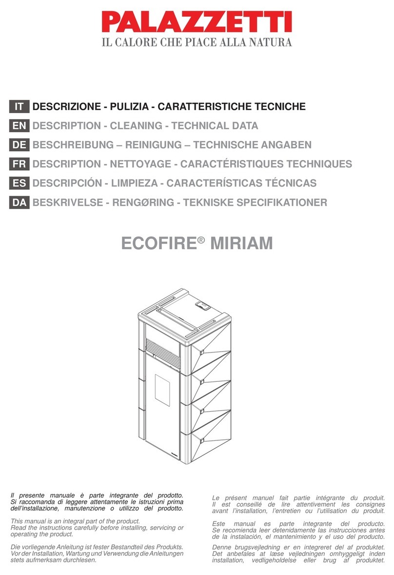 Palazzetti ECOFIRE MIRIAM Operating and installation instructions