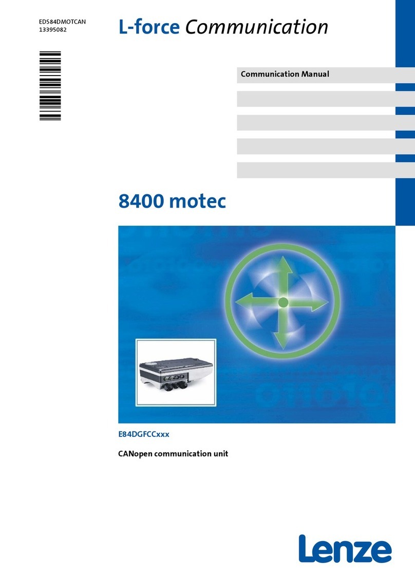 Lenze 8400 motec Series Communications manual Lenze 8400 motec Series Communications manual