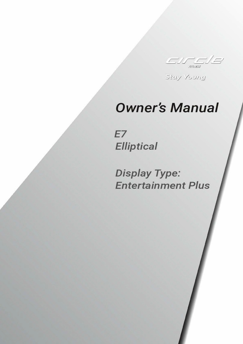CIRCLE FITNESS E7 owner's manual