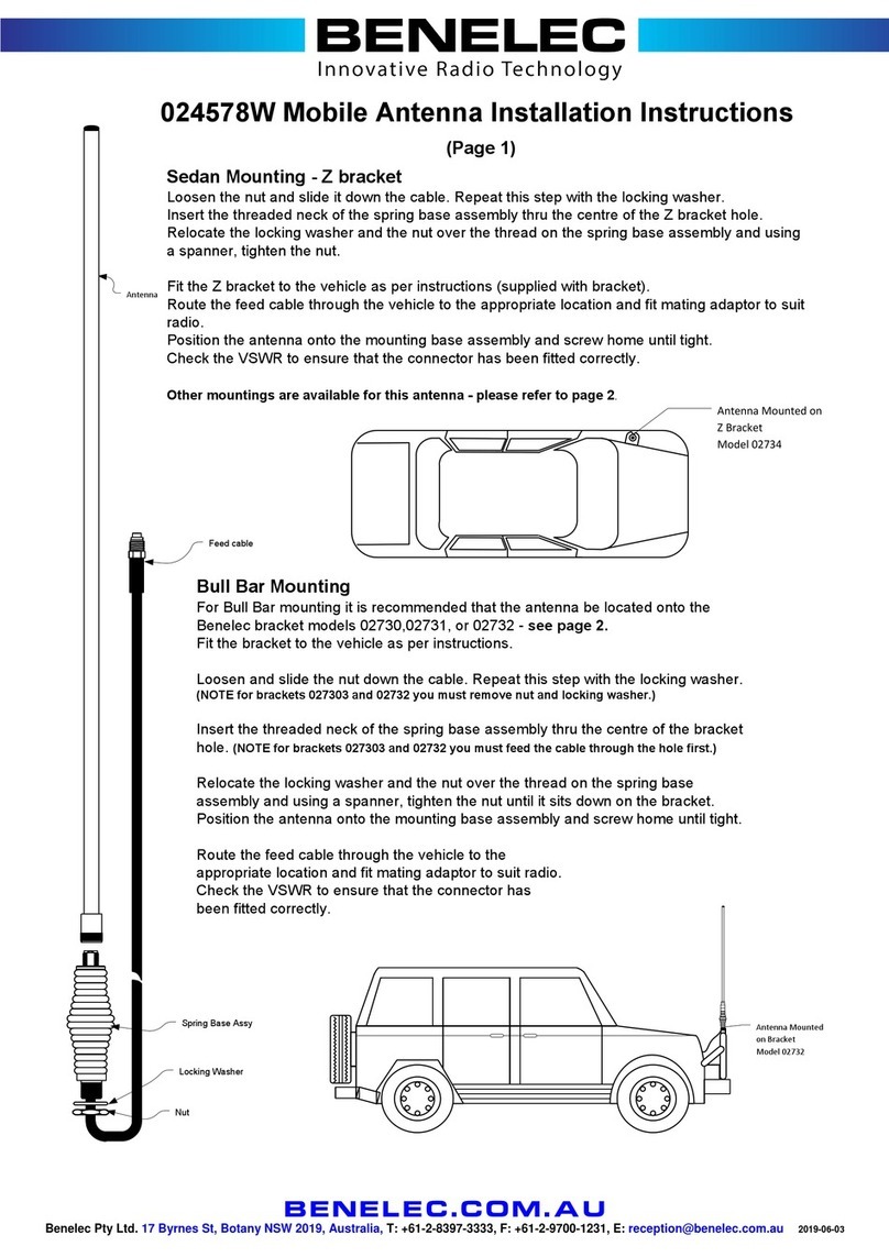 Benelec 024578W User manual