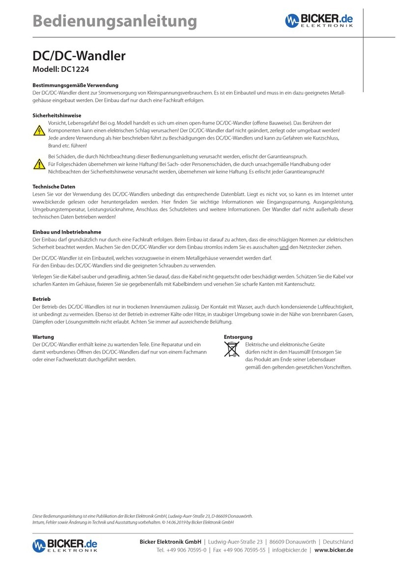 Bicker Elektronik DC1224 operating instructions Bicker Elektronik DC1224 operating instructions