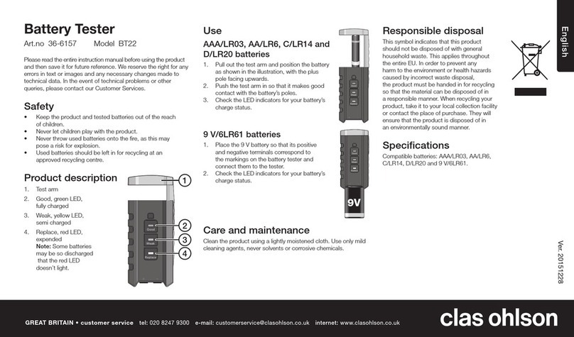Clas Ohlson BT22 User manual Clas Ohlson BT22 User manual
