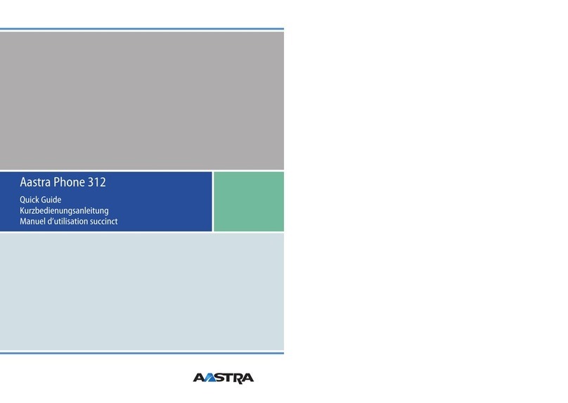 Aastra 312 RELEASE NOTES quick guide