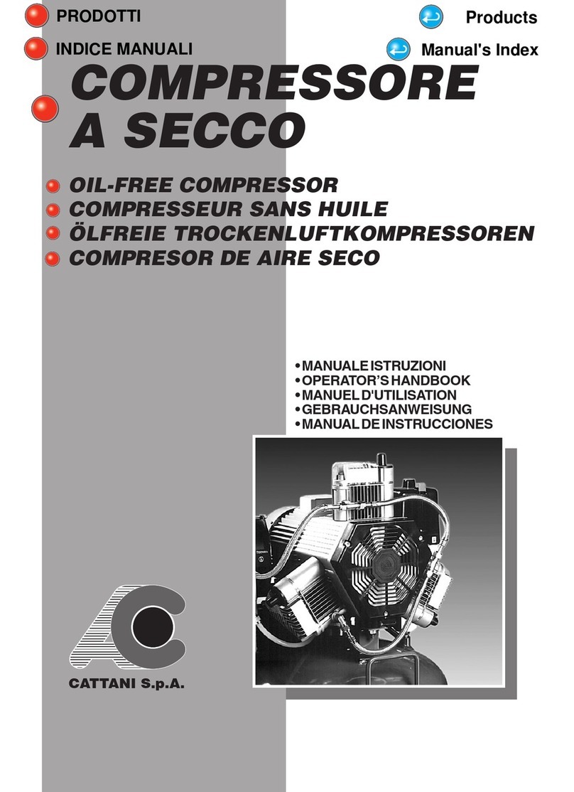 Cattani 1-cylinder compressor Series Operator's handbook Cattani 1-cylinder compressor Series Operator's handbook