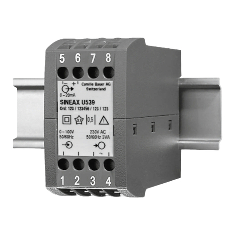 Camille Bauer SINEAX U 539 operating instructions