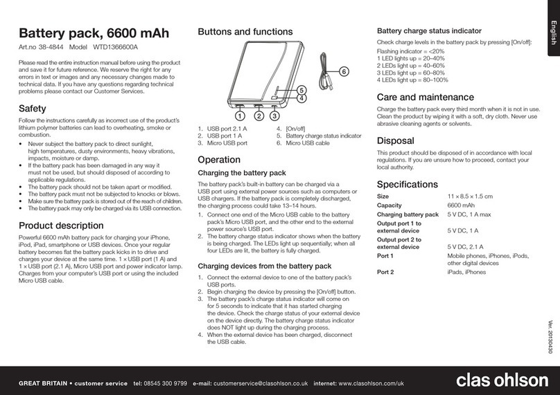 Clas Ohlson WTD1366600A manual
