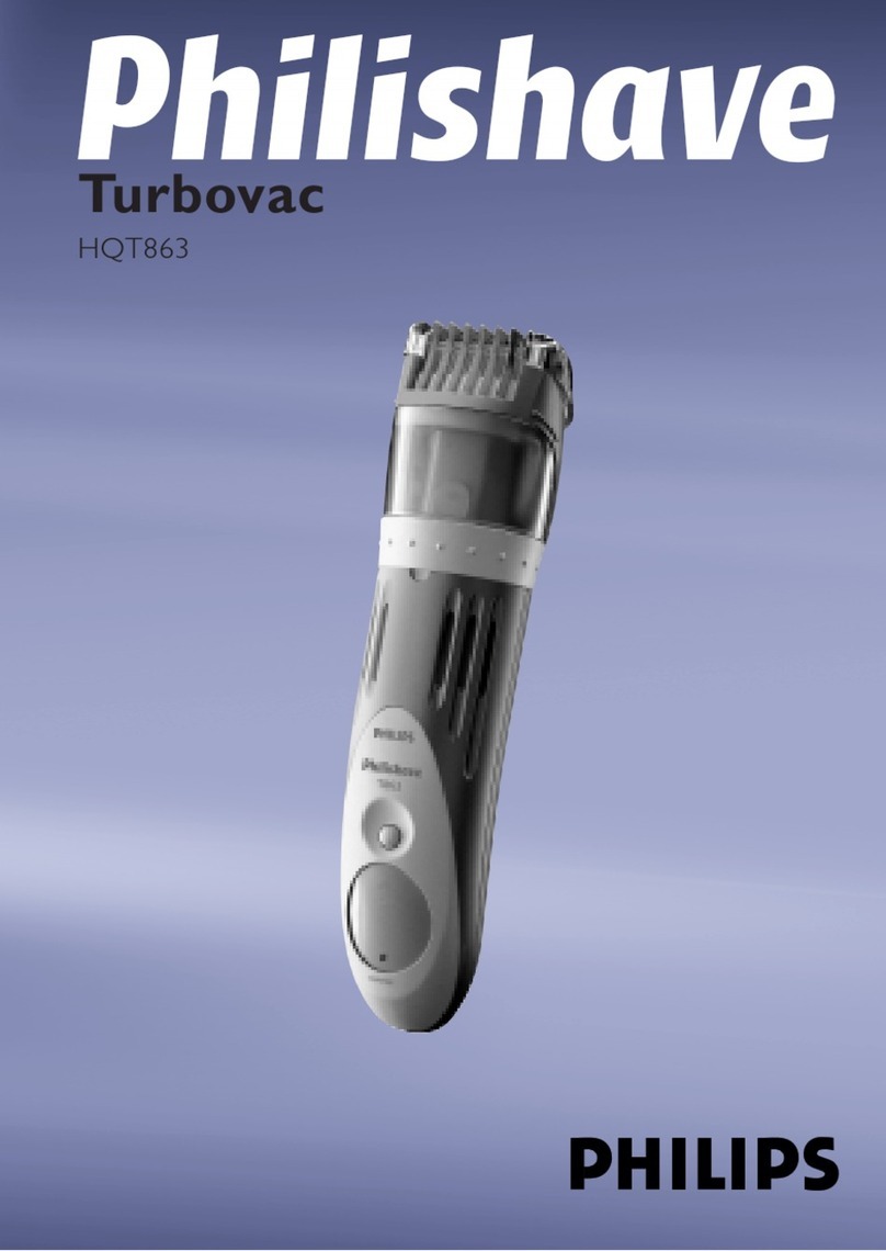 Philips Philishave Turbovac HQT863 User manual Philips Philishave Turbovac HQT863 User manual