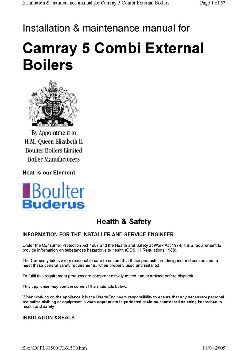 Boulter Buderus Camray 5 Combi Installation & maintenance manual Boulter Buderus Camray 5 Combi Installation & maintenance manual