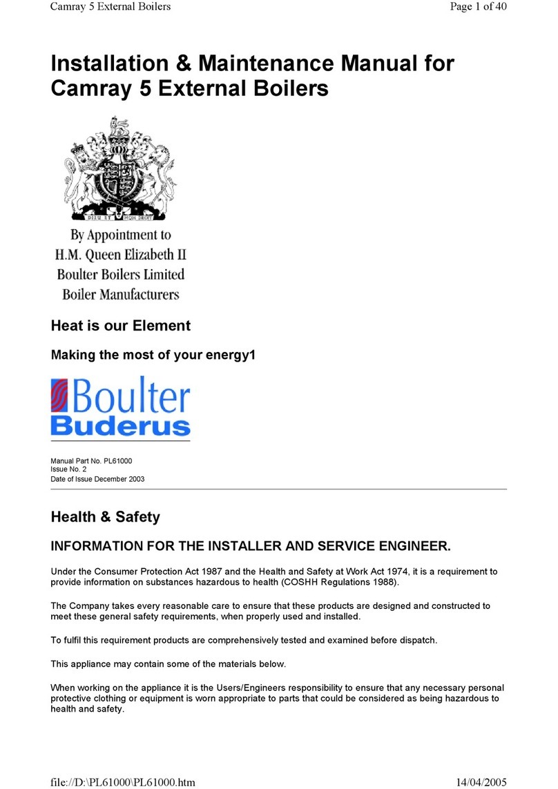 Boulter Buderus Camray 5 Installation & maintenance manual