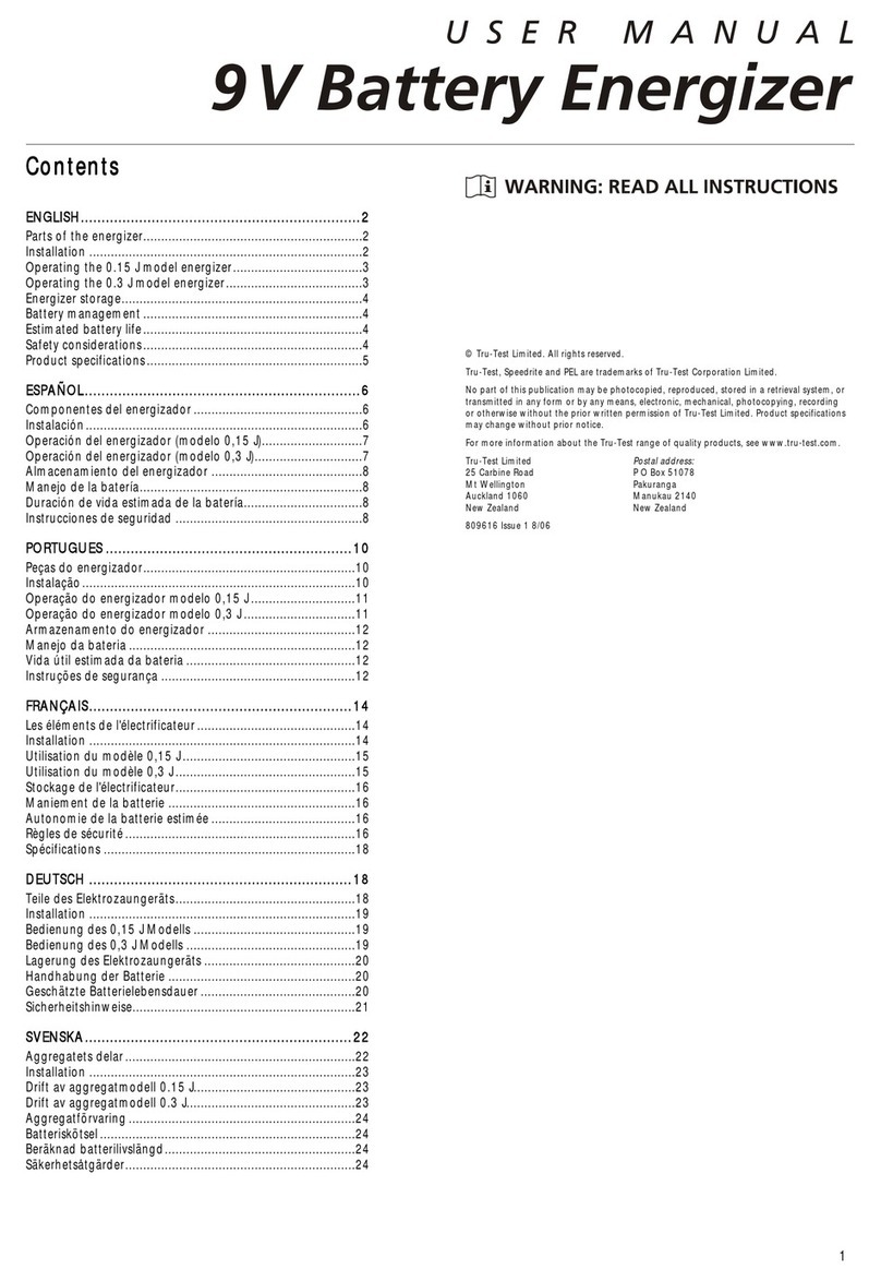 Tru-Test 0.15 J user manual