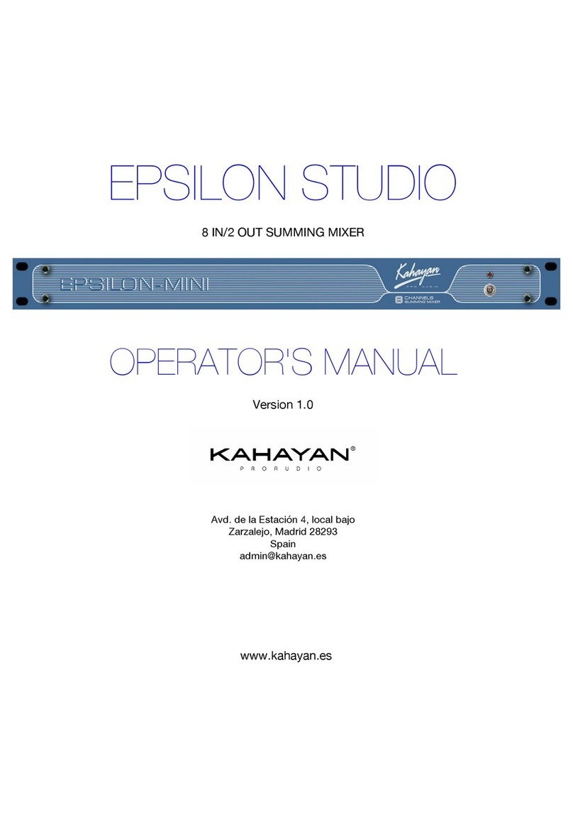 KAHAYAN Proaudio EPSILON MINI Operator's manual