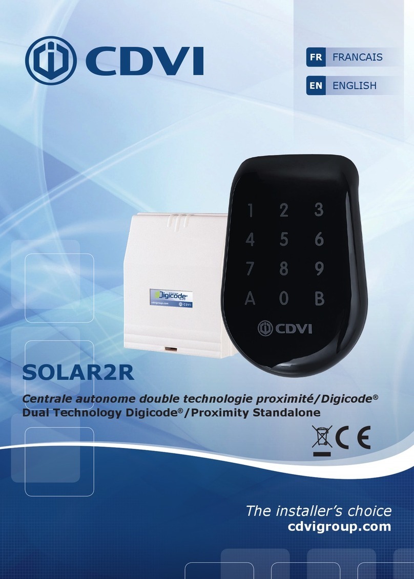 CDVI SOLAR2R installation manual