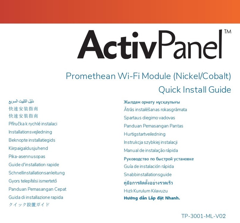 promethean ActivPanel AP-WIFI-A Quick install guide