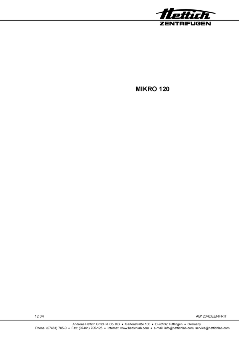 Hettich MIKRO 120 User manual