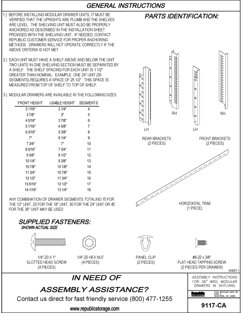 Lyon Workspace 2000 Series Assembly manual
