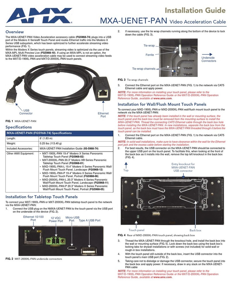 AMX MXA-UENET-PAN installation guide