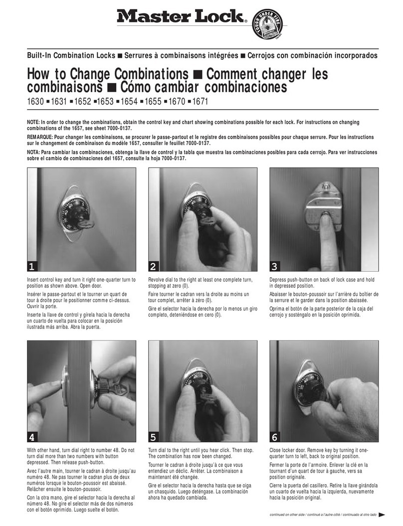 Masterlock 1630 User manual