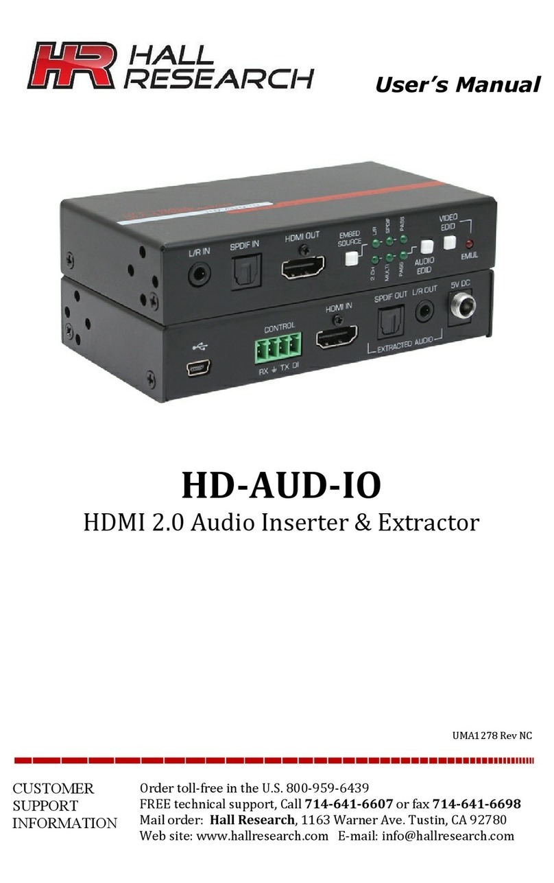 Hall Research Technologies HD-AUD-IO user manual