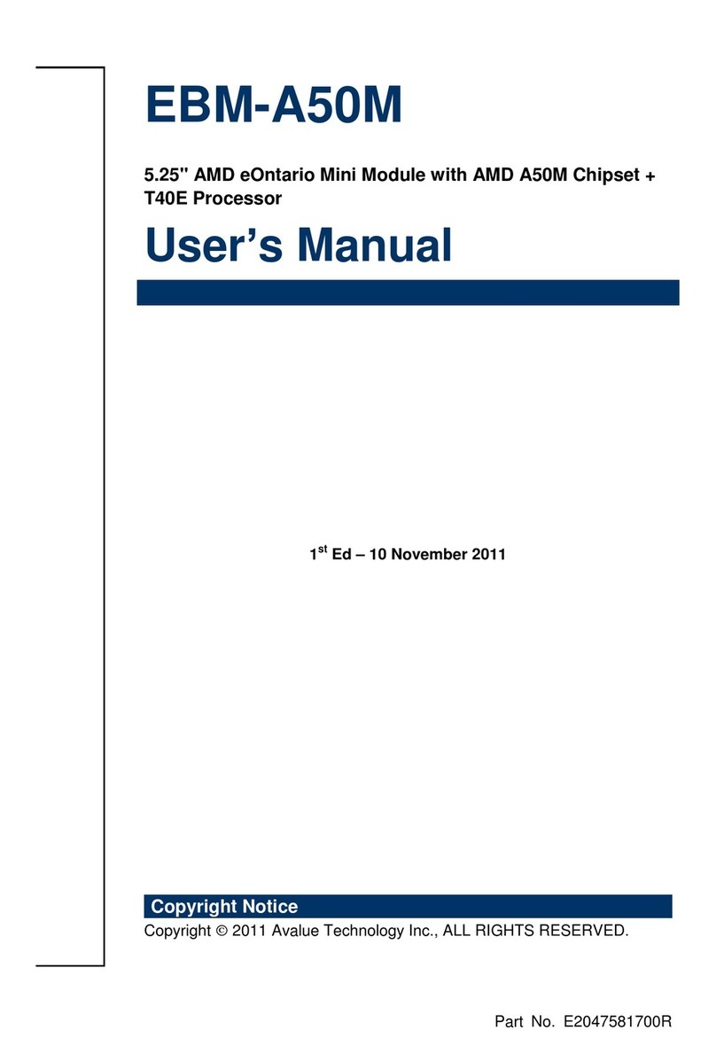 Avalue Technology EBM-A50M User manual