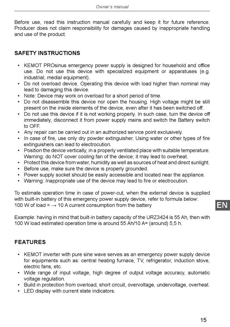 Kemot URZ3424 owner's manual