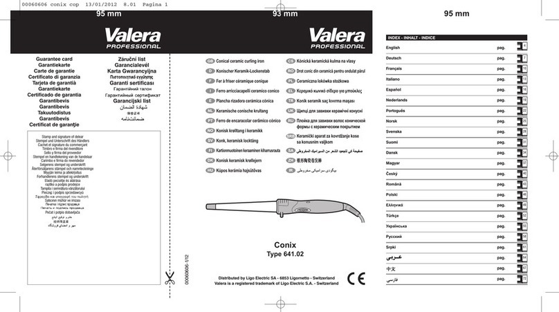 Valera professional Conix 641.02 user manual