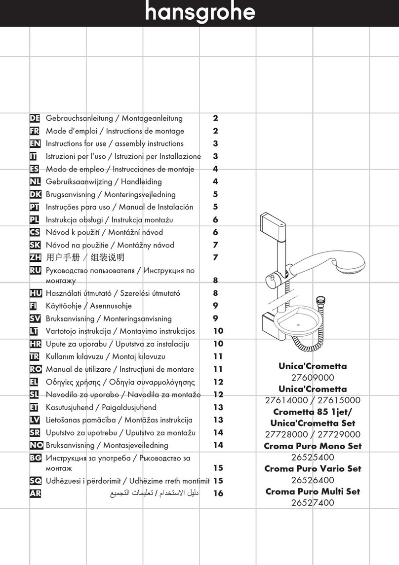 Hans Grohe Unica'Crometta Series Manual