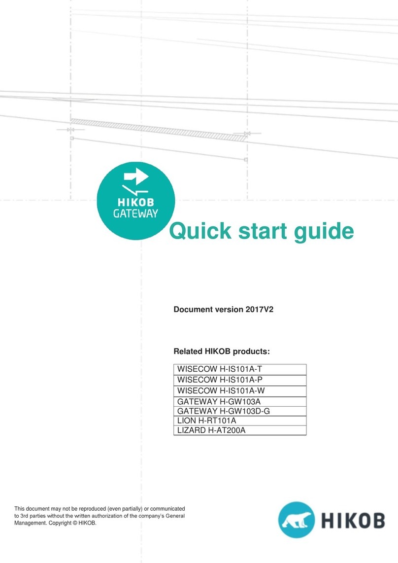 HIKOB GATEWAY H-GW103D-G quick start guide HIKOB GATEWAY H-GW103D-G quick start guide