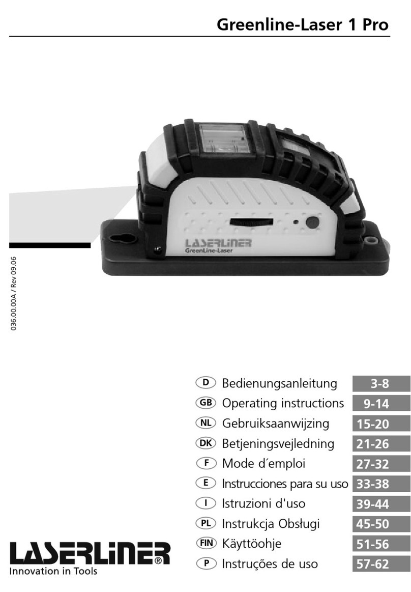 LaserLiner Greenline-Laser 1 Pro User manual