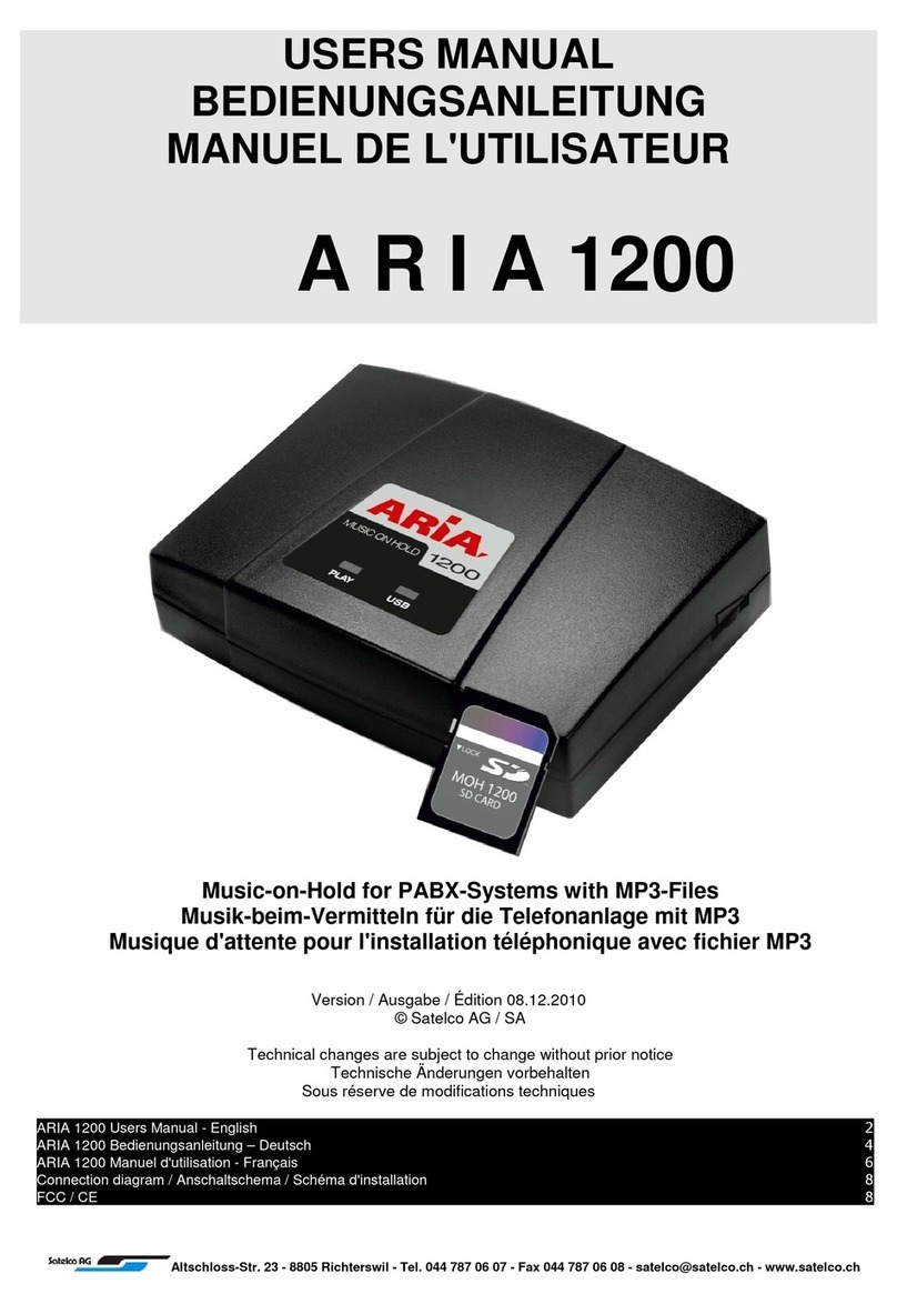 Satelco ARIA 1200 user manual