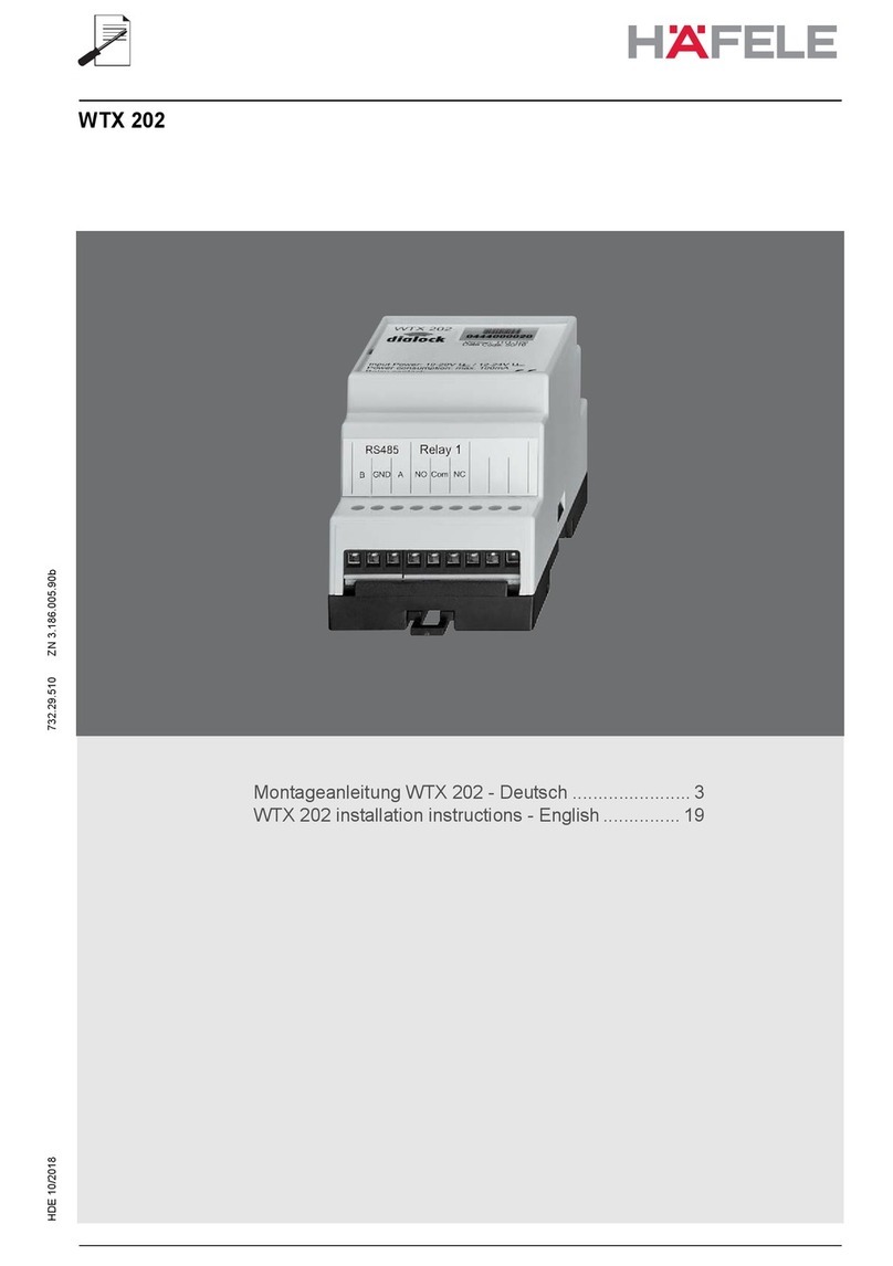 Hafele WTX 202 User manual