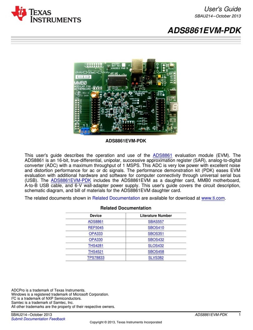 Texas Instruments ADS8861EVM-PDK User manual