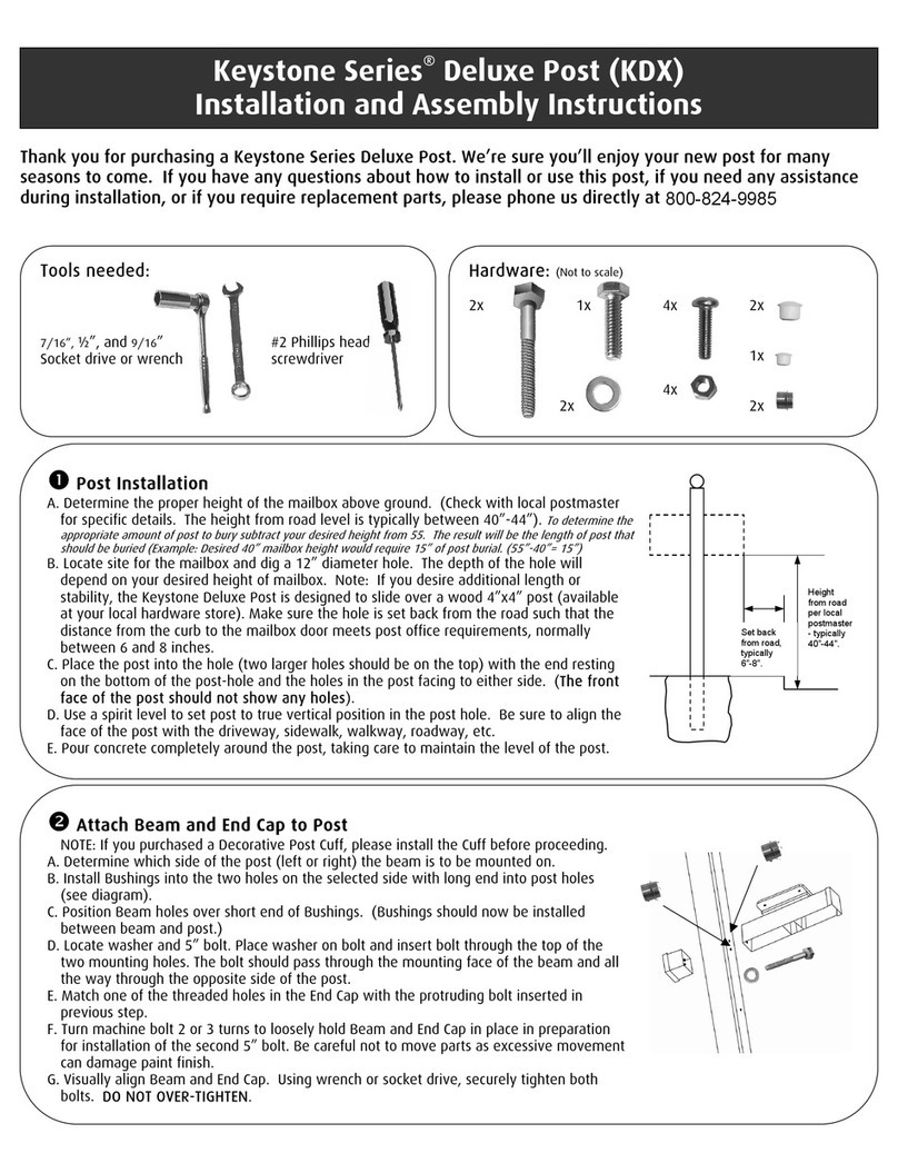 Gaines Keystone Series Installation and assembly instructions