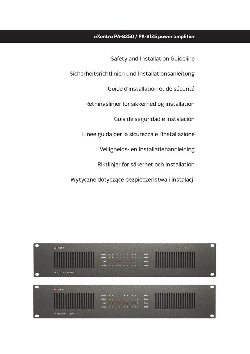 GRAF & MEYER eXentro PA-8250 Safety and Installation Guideline